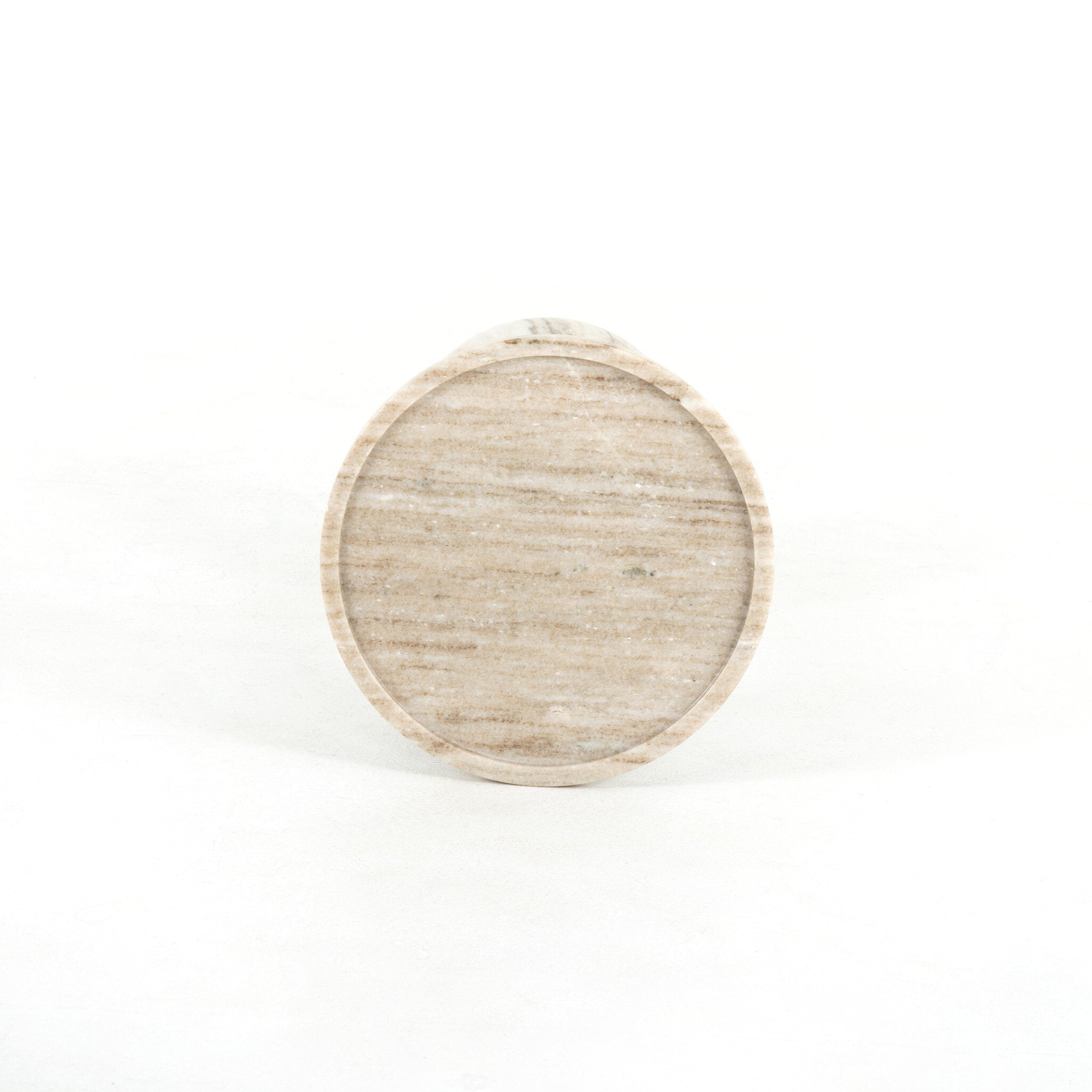 Viola Accent Table - Antique White Marble