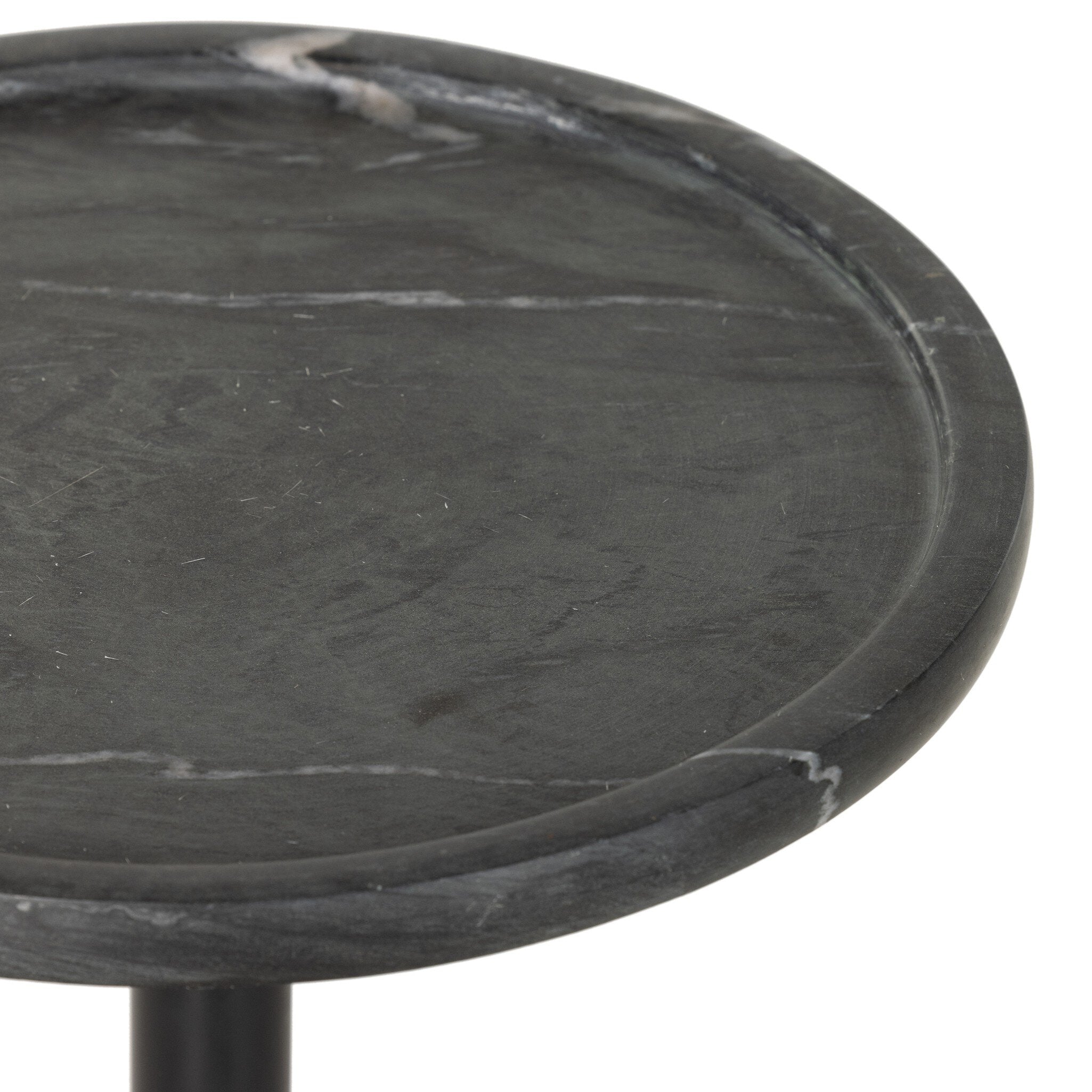 Viola Accent Table - Black Marble