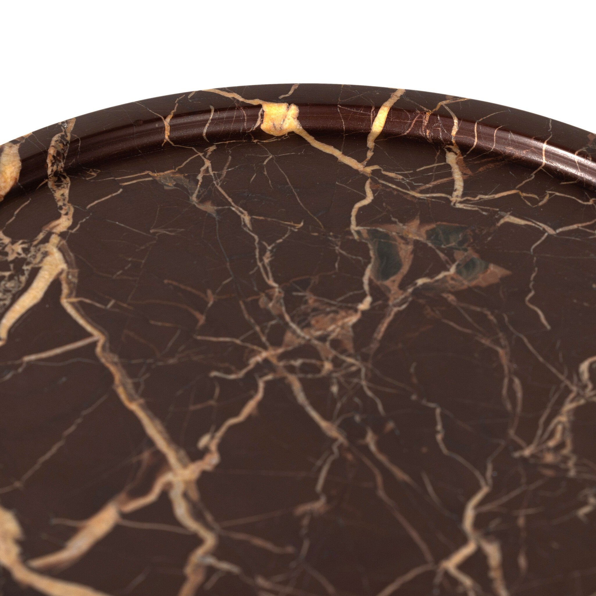 Viola Accent Table - Merlot Marble