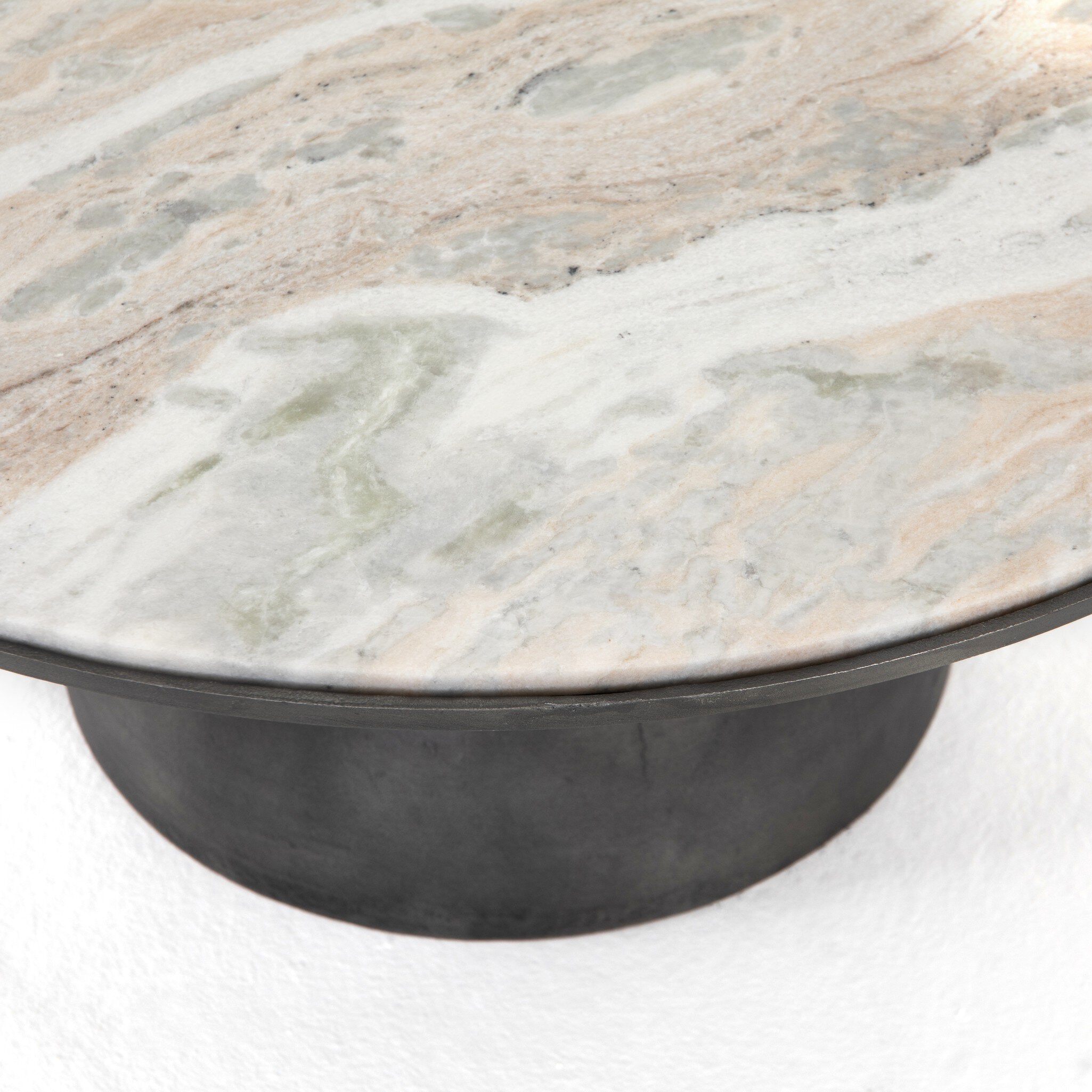 Corbett Coffee Table - Creamy Taupe Marble | Small