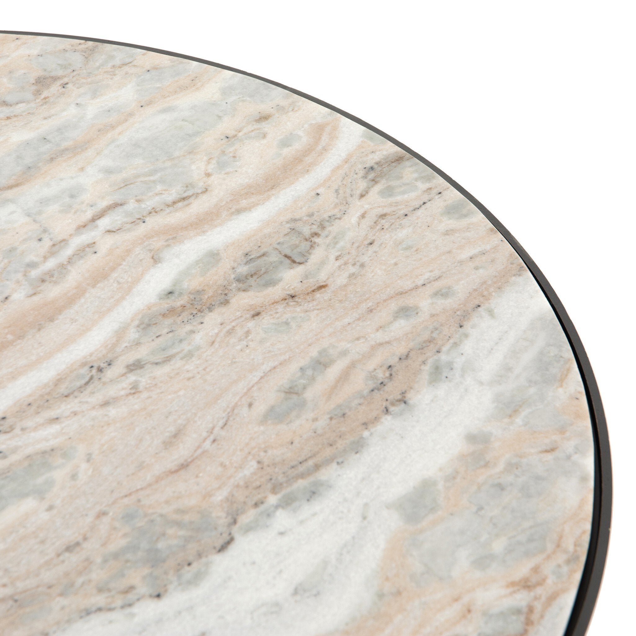 Corbett Coffee Table - Creamy Taupe Marble | Small