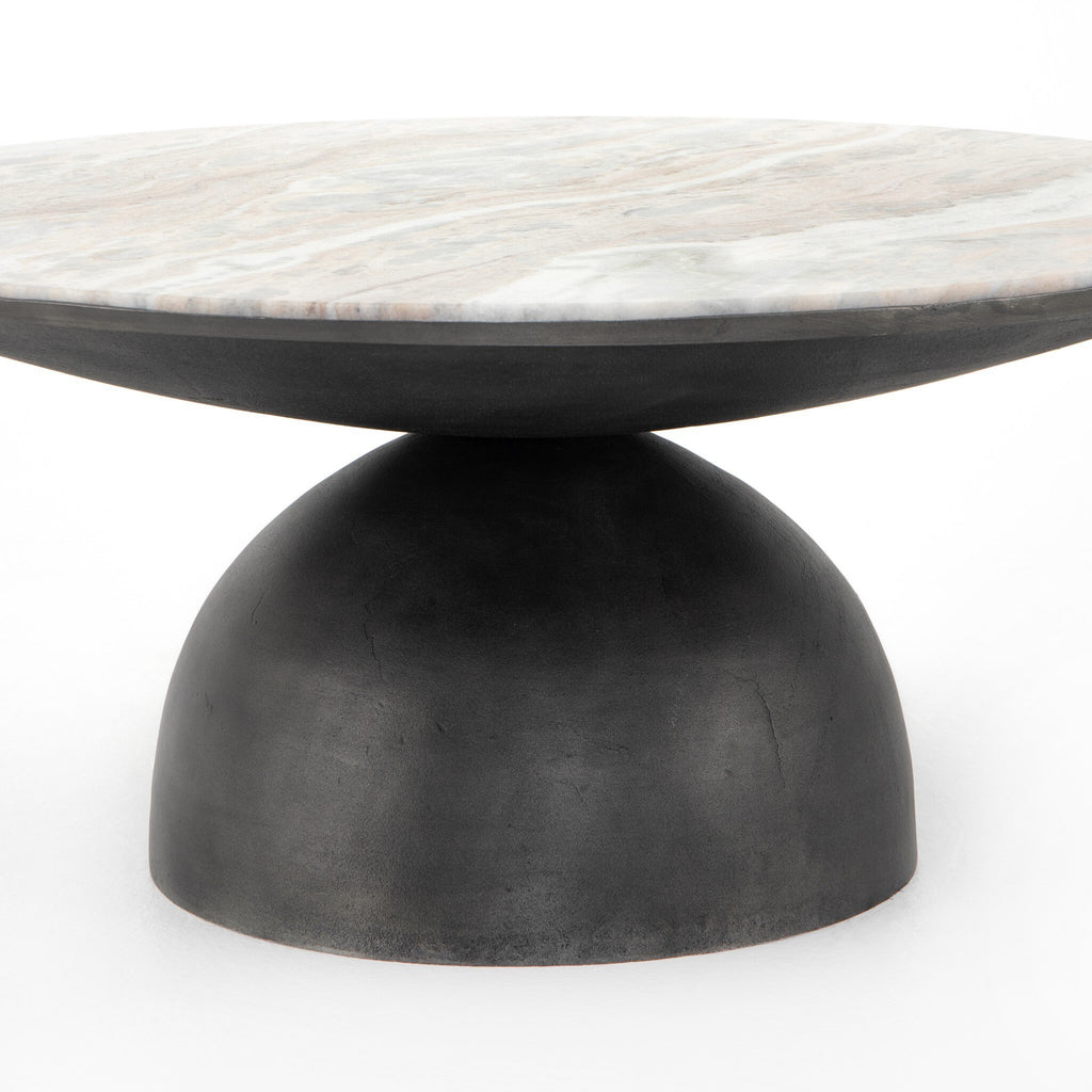 Corbett Coffee Table - Creamy Taupe Marble | Small