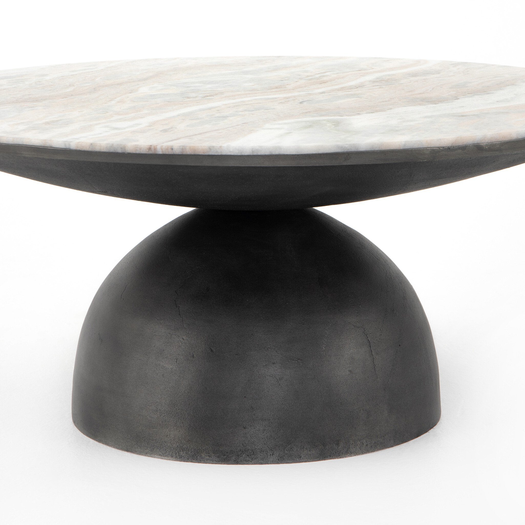 Corbett Coffee Table - Creamy Taupe Marble | Small