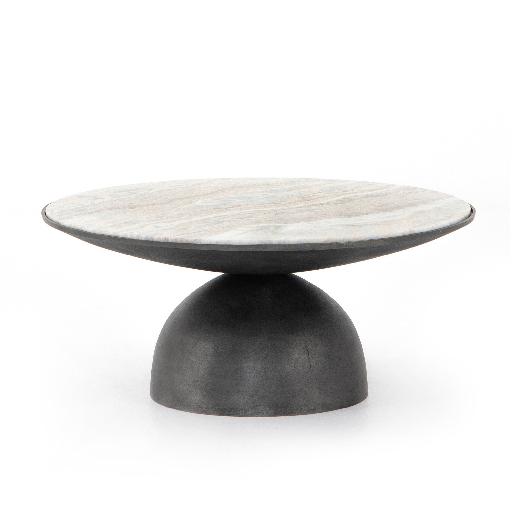 Corbett Coffee Table - Creamy Taupe Marble | Small