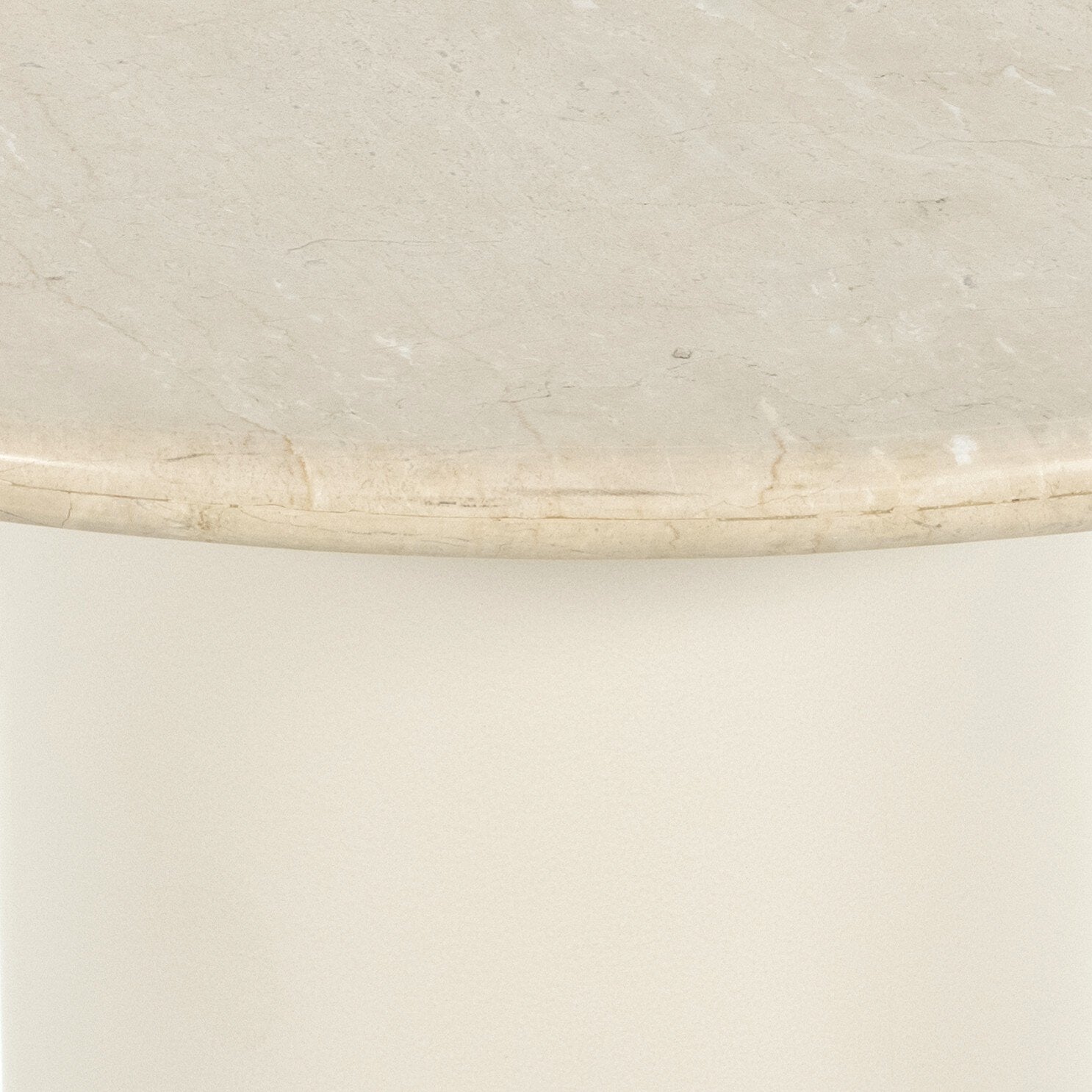Belle Round Dining Table - Cream Marble