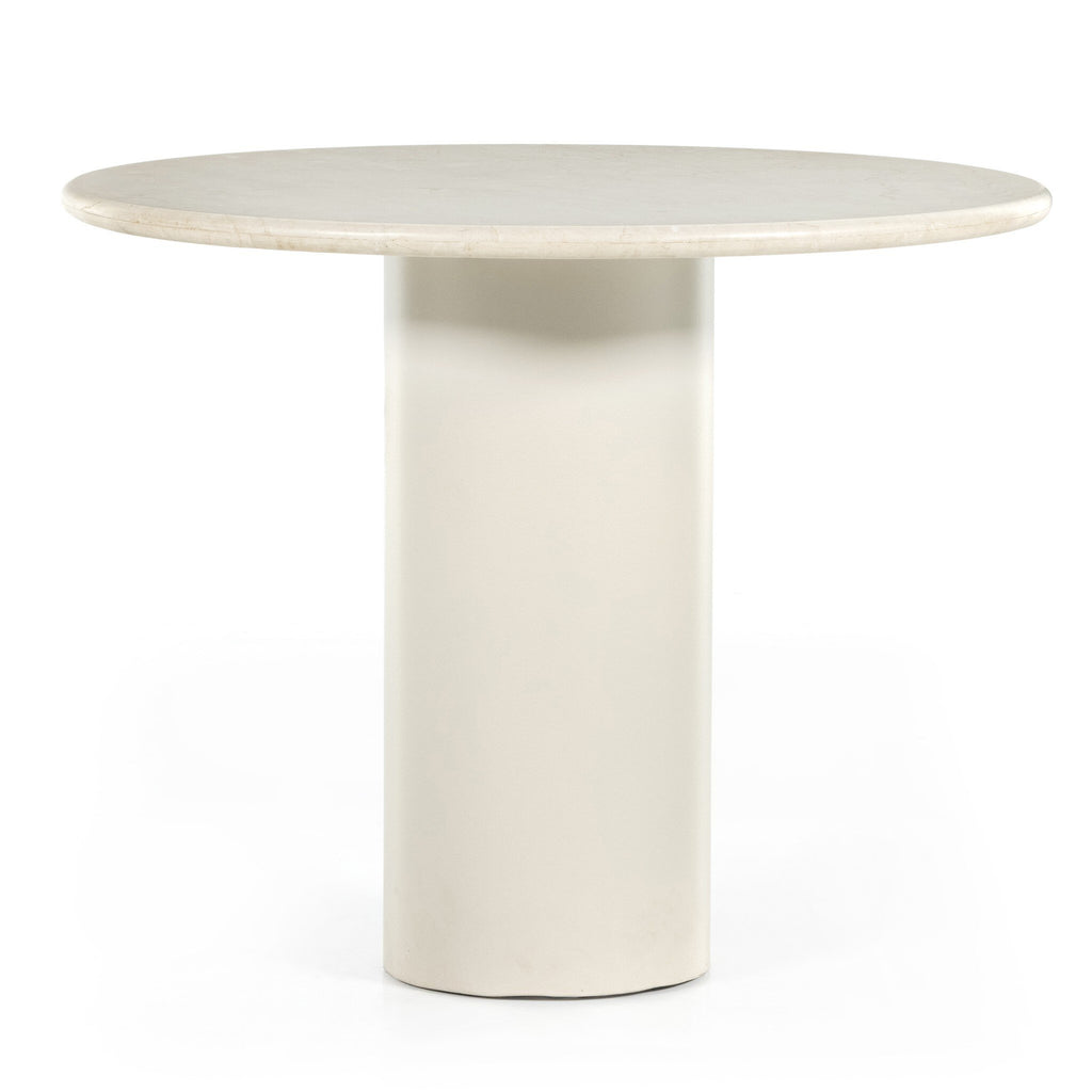 Belle Round Dining Table - Cream Marble