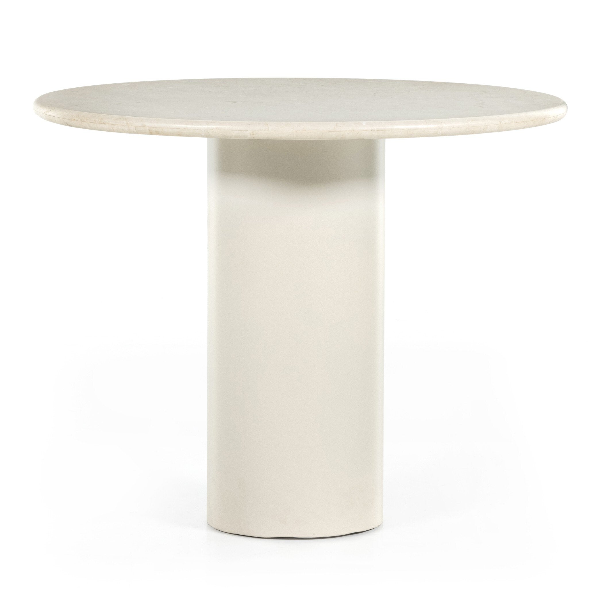 Belle Round Dining Table - Cream Marble