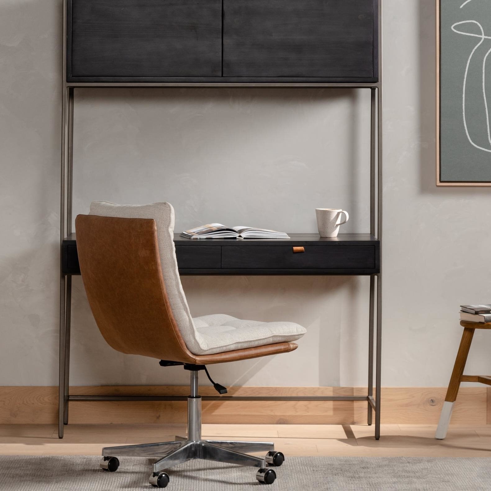 Quinn Desk Chair - Chaps Saddle