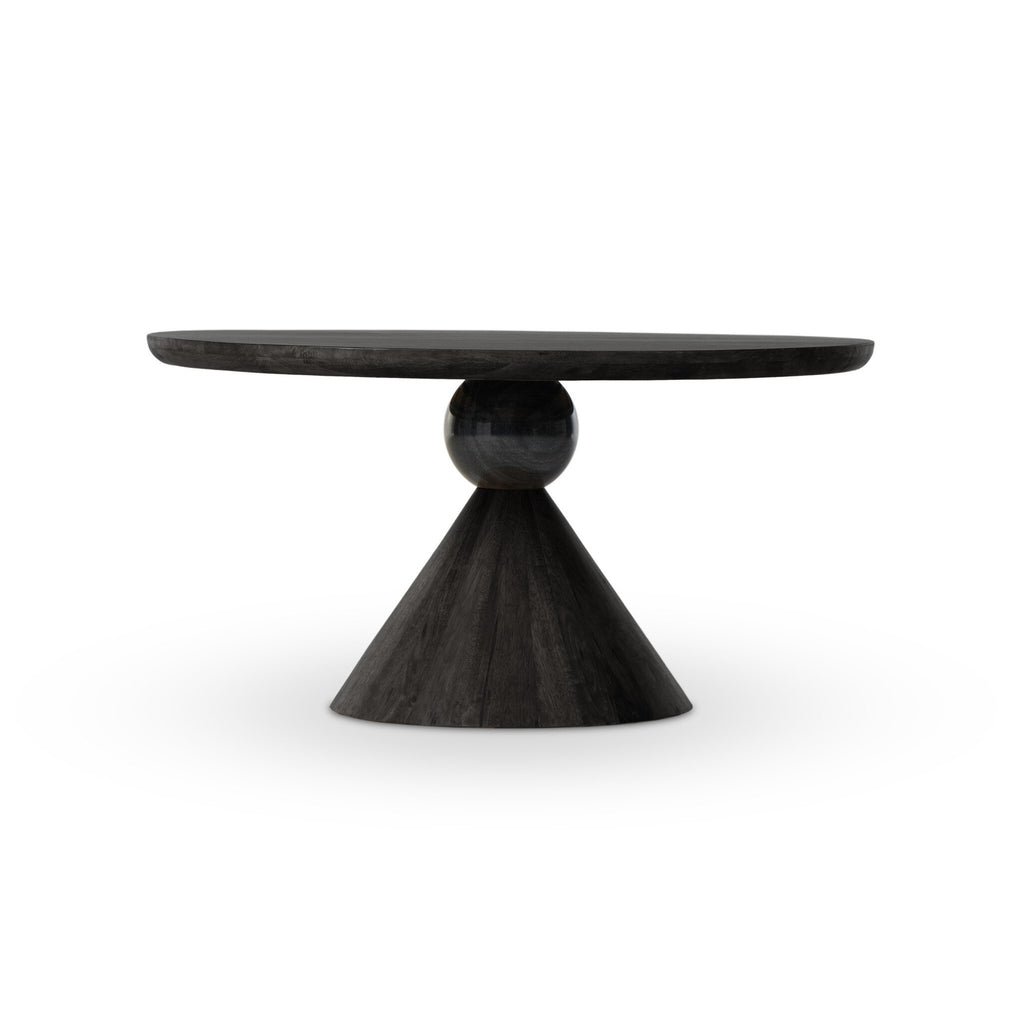 Bibianna Dining Table - Worn Black Parawood