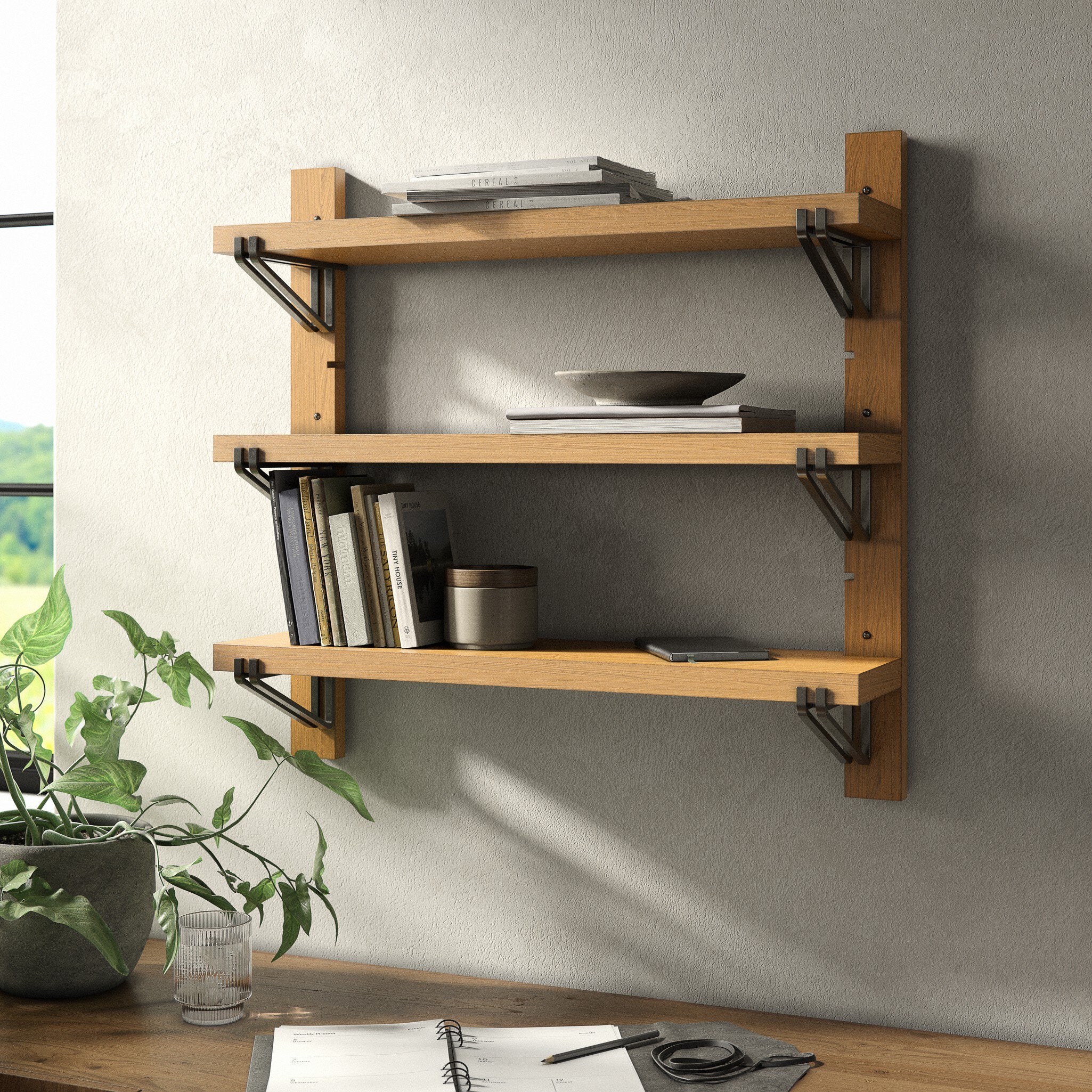 Pivott Shelf - Natural Oak Veneer