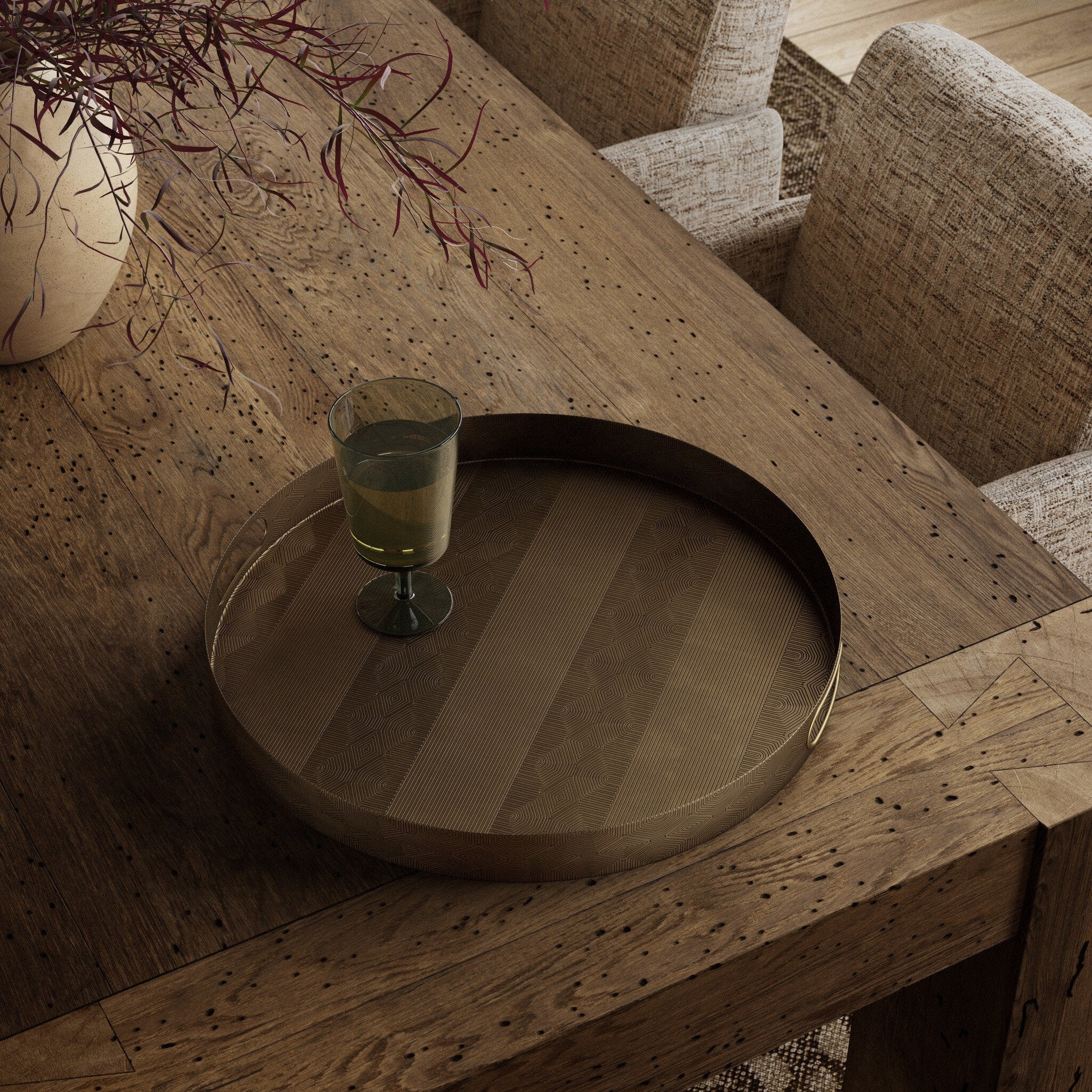 Etched Tray - Etched Brass