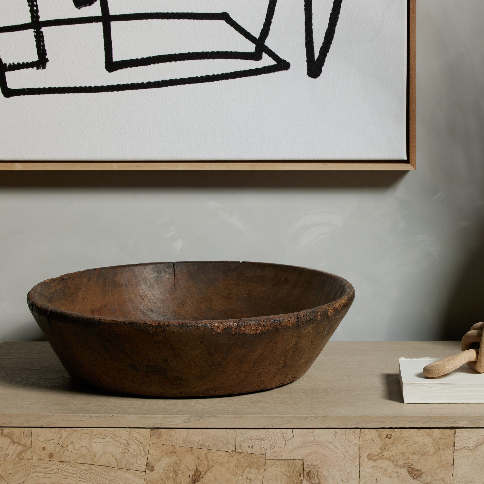 Found Wooden Bowl - Reclaimed Natural