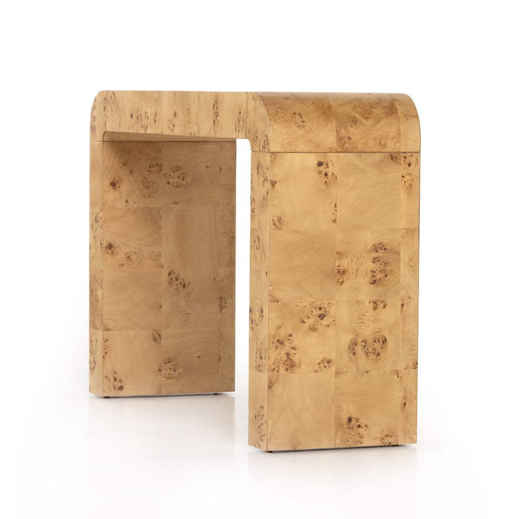 Jenson Console Table - Natural Poplar Burl Veneer
