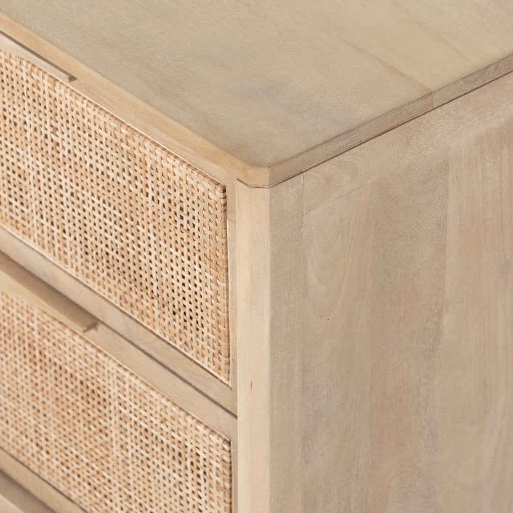 Sydney 6 Drawer Dresser - Natural Cane
