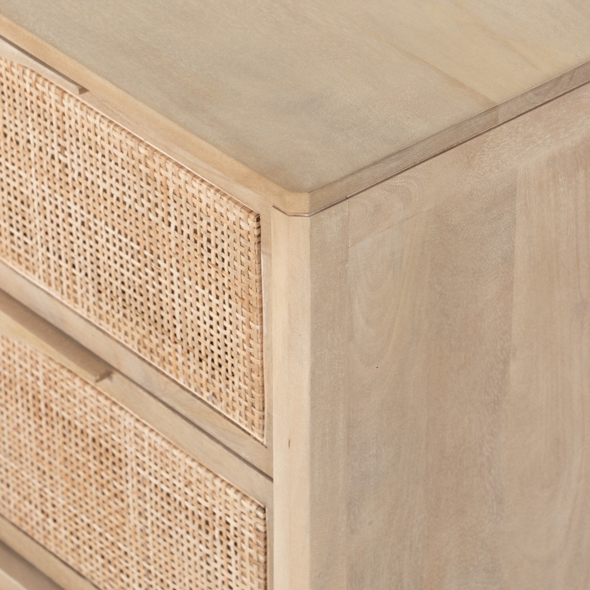 Sydney 6 Drawer Dresser - Natural Cane