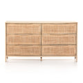 Sydney 6 Drawer Dresser - Natural Cane