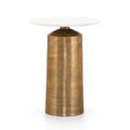 Delune Nightstand - Polished White Marble