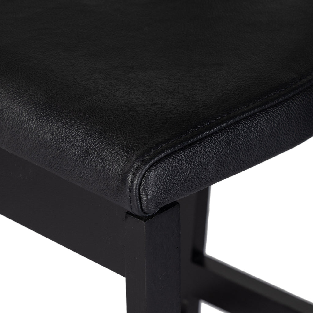 Tex Counter Stool - Black Leather
