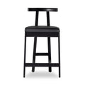 Tex Counter Stool - Black Leather