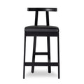 Tex Bar Stool - Black Leather