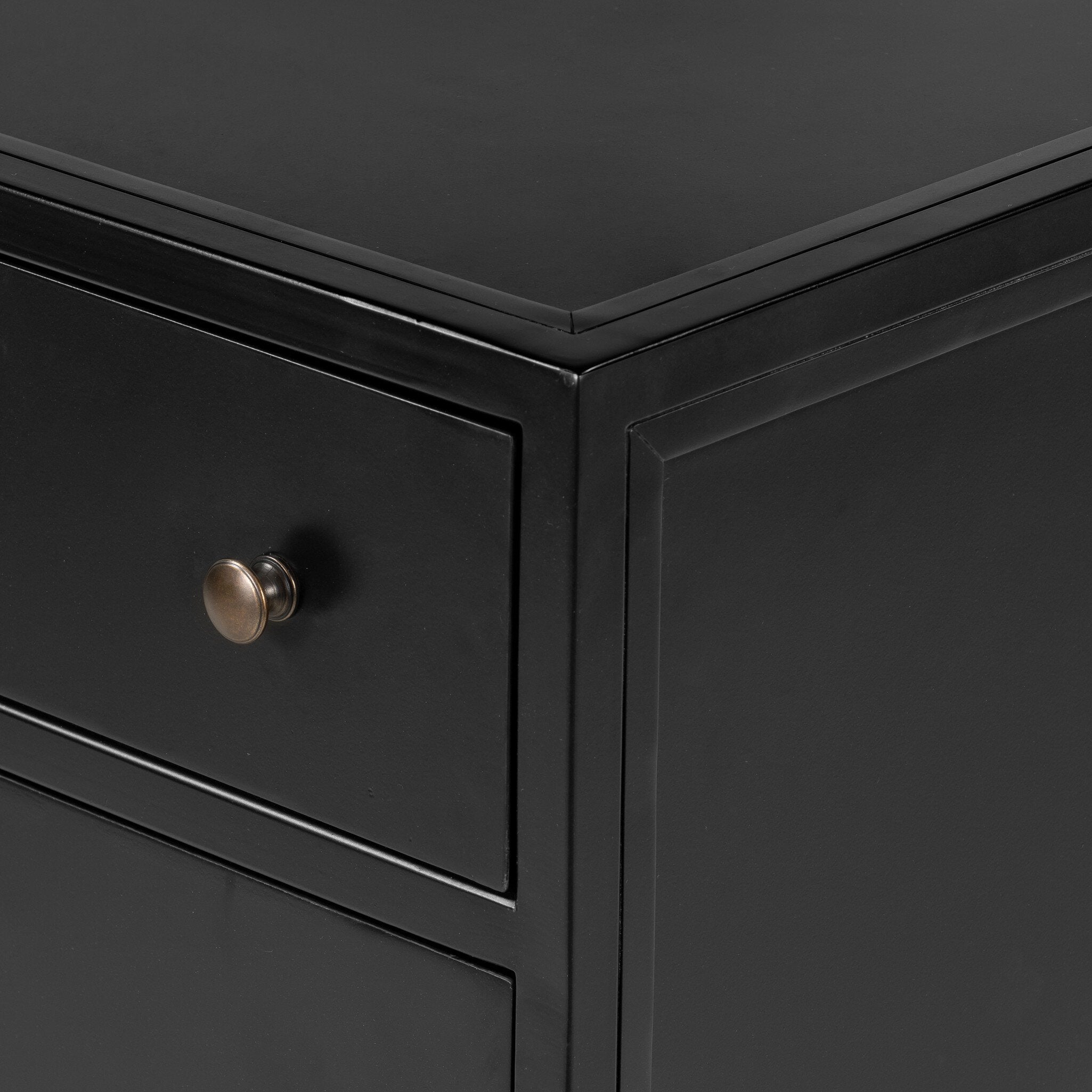 Belmont Large Storage Nightstand - Black