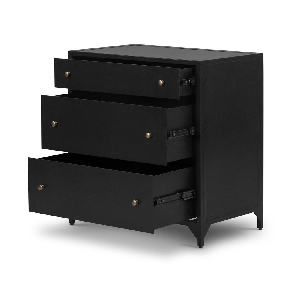 Belmont Large Storage Nightstand - Black