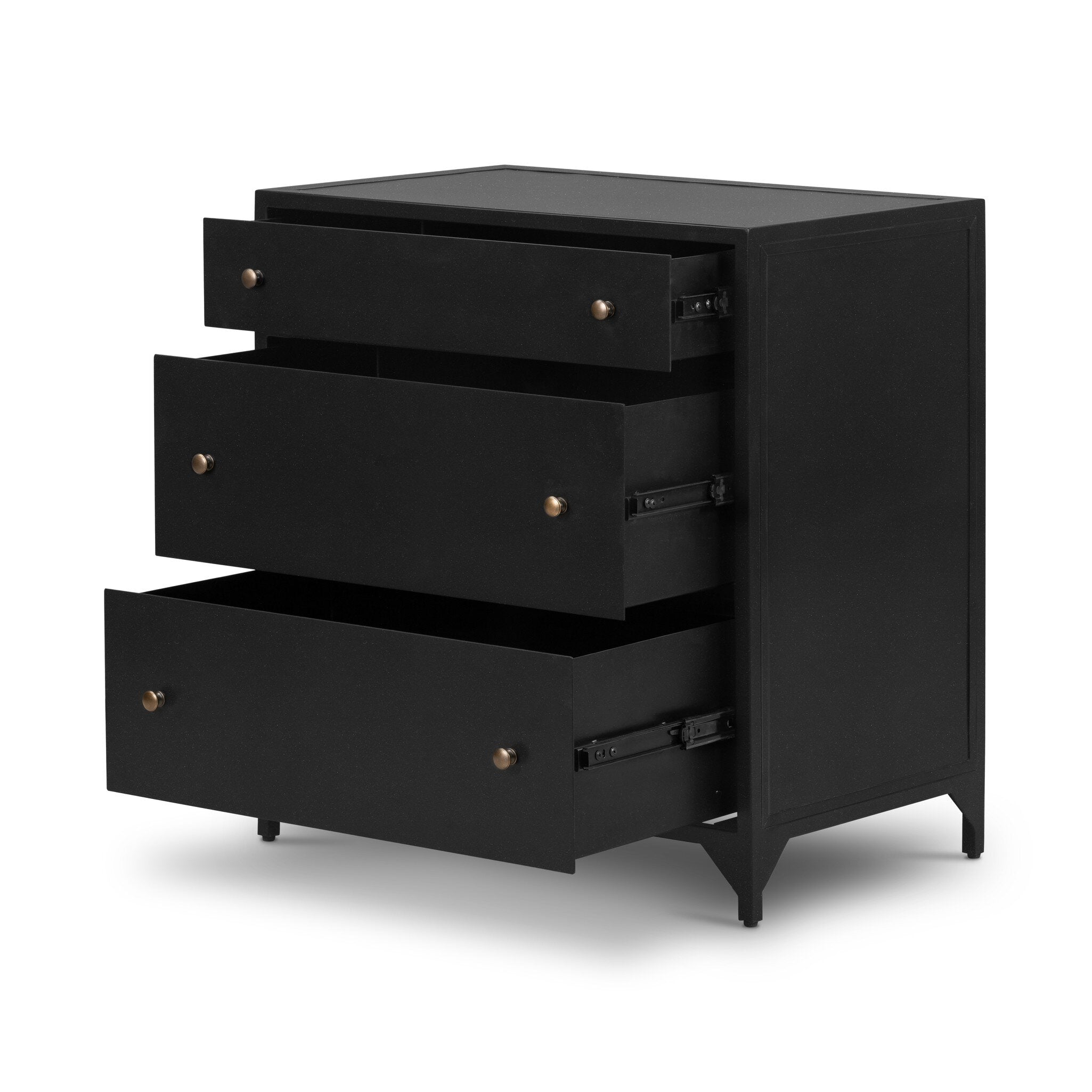 Belmont Large Storage Nightstand - Black