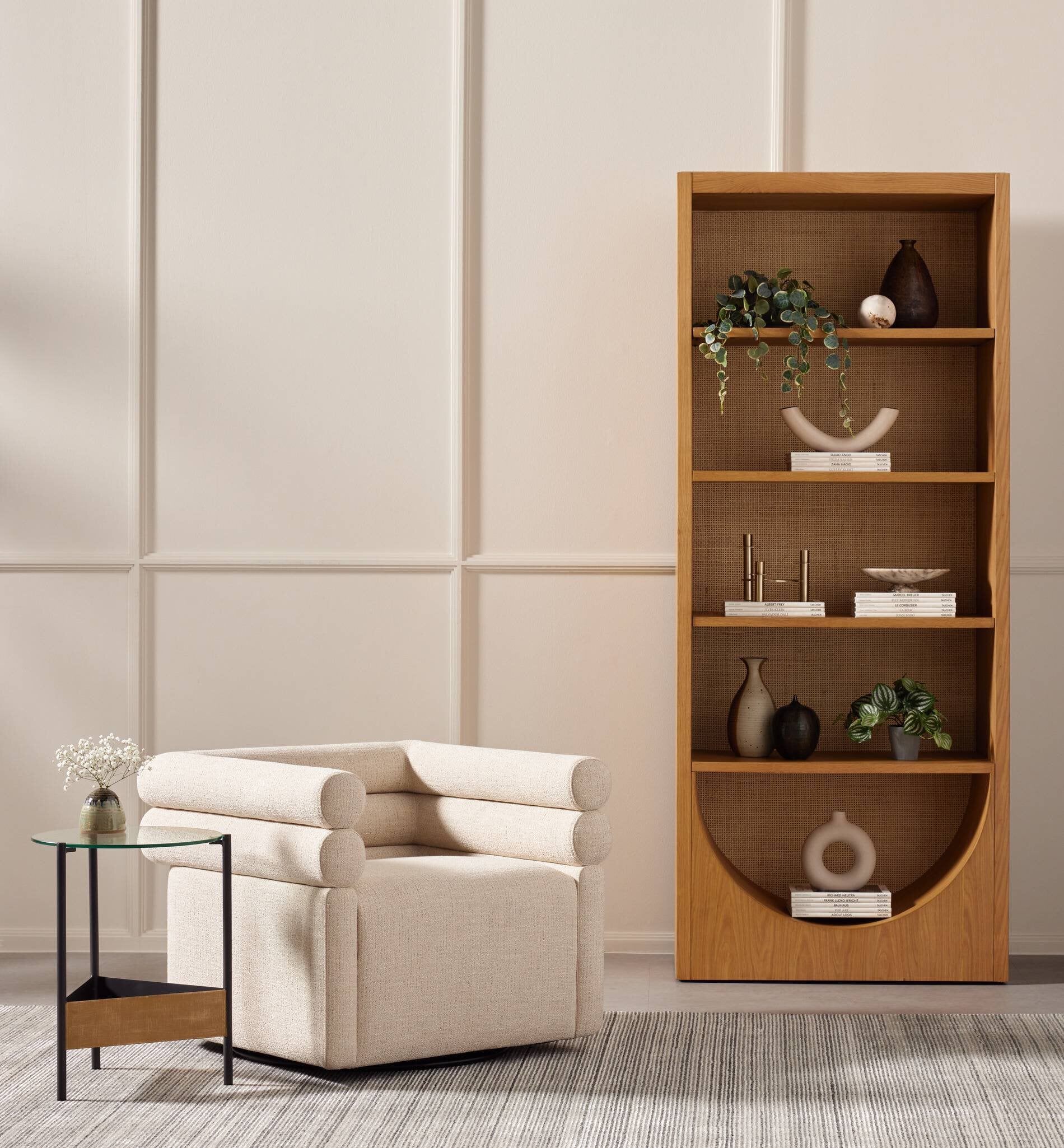 Evie Swivel Chair - Hampton Cream