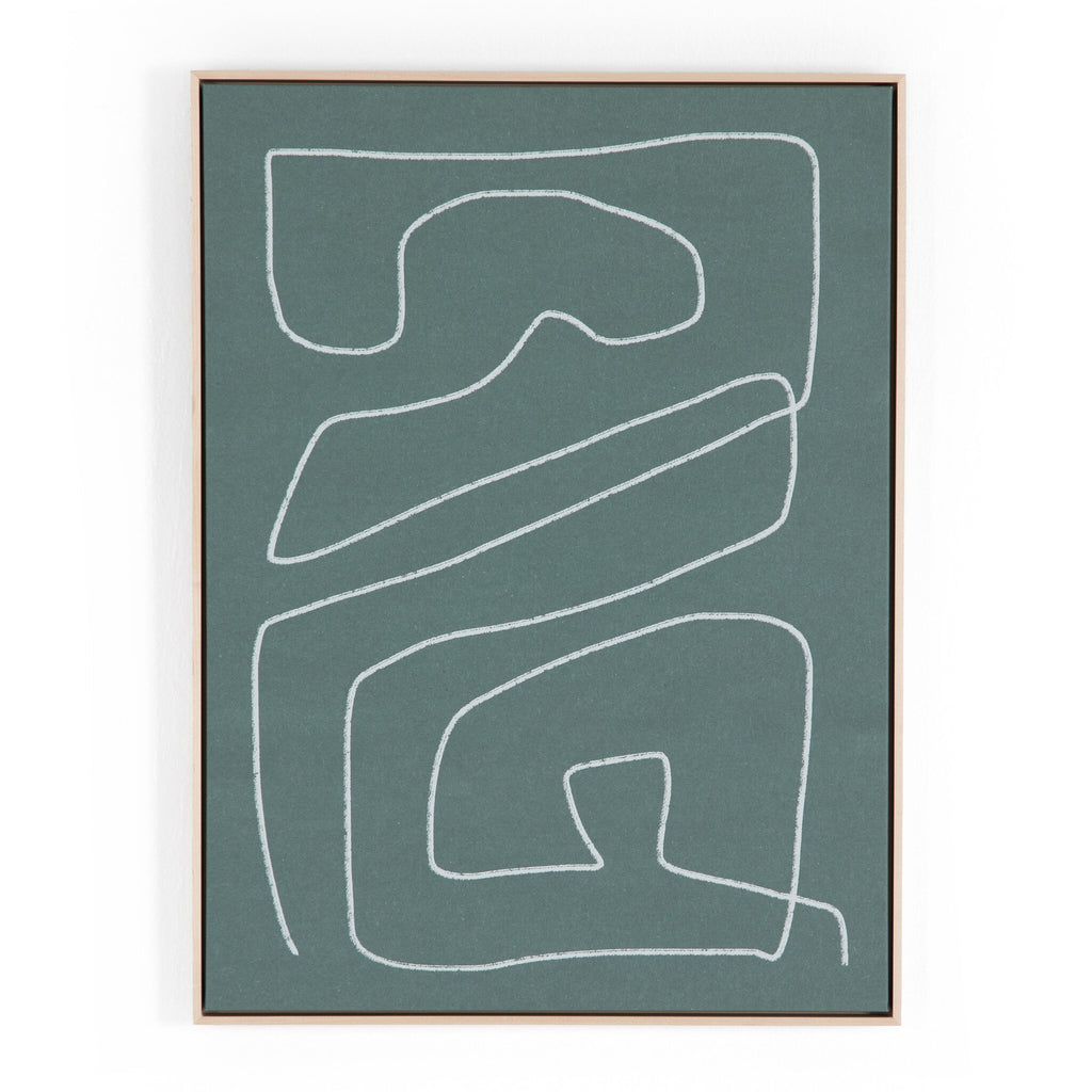 Line Abstract 1 by Dan Hobday - Natural Maple Floater