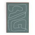 Line Abstract 1 by Dan Hobday - Natural Maple Floater