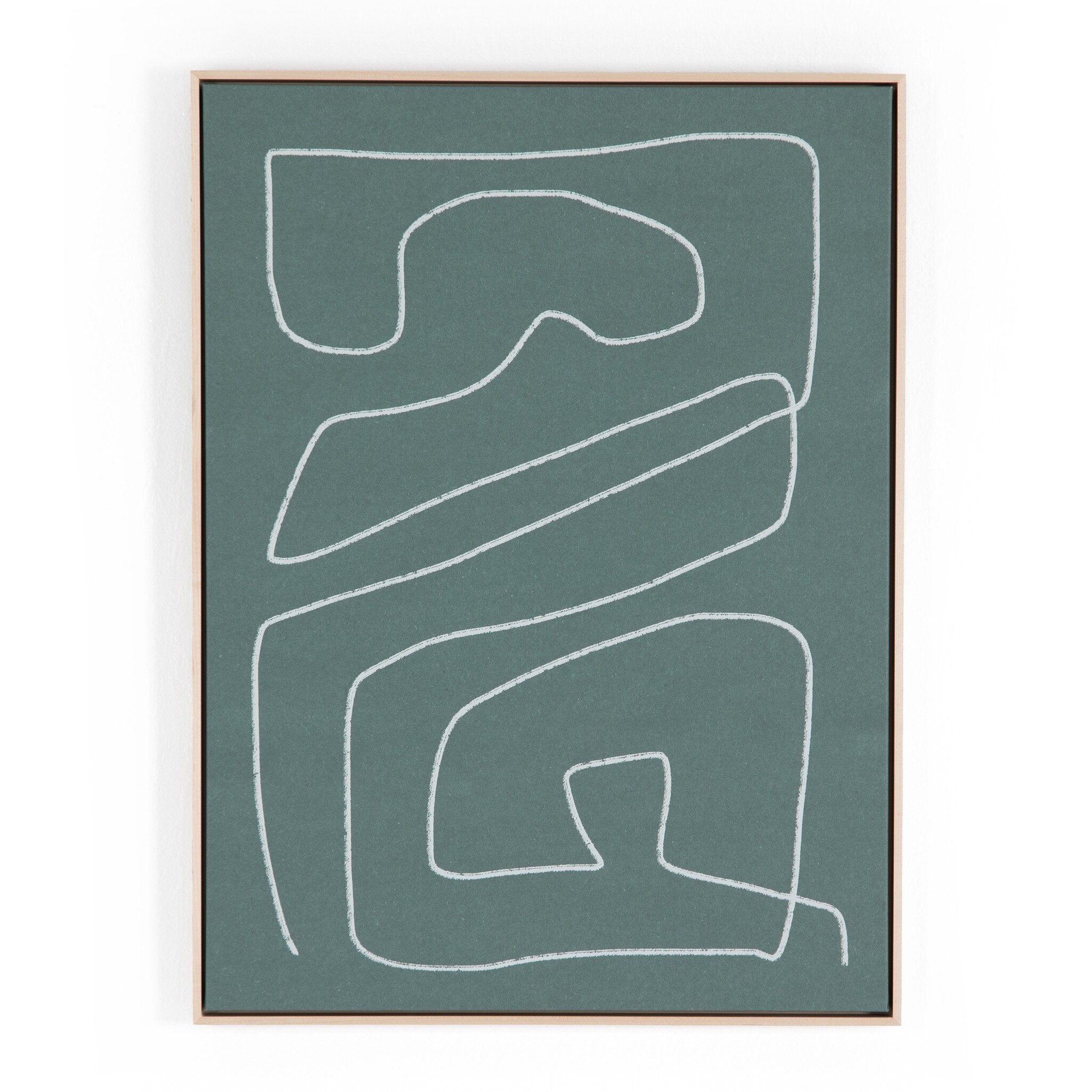 Line Abstract 1 by Dan Hobday - Natural Maple Floater