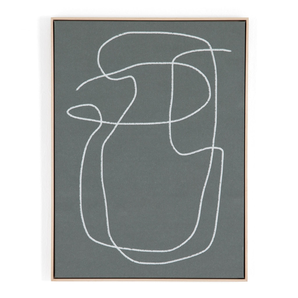 Line Abstract 2 by Dan Hobday - Natural Maple Floater