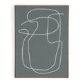Line Abstract 2 by Dan Hobday - Natural Maple Floater