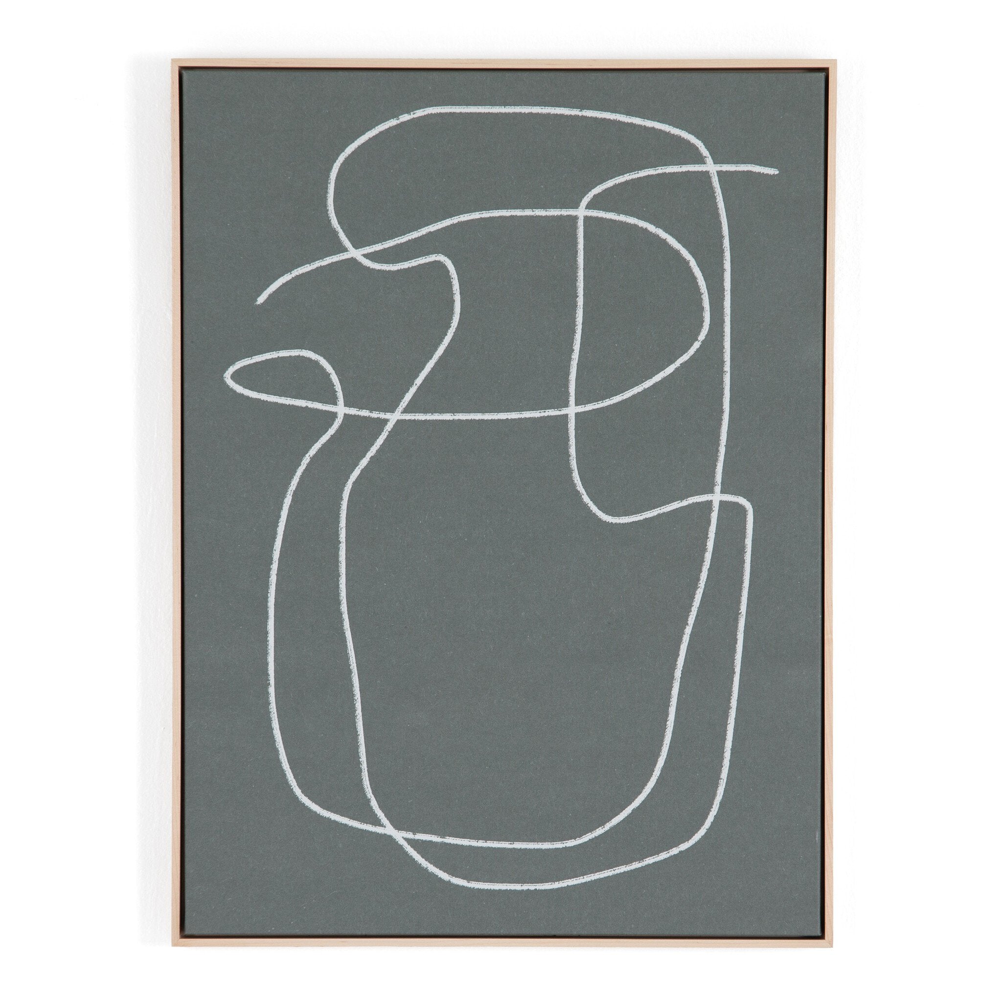 Line Abstract 2 by Dan Hobday - Natural Maple Floater
