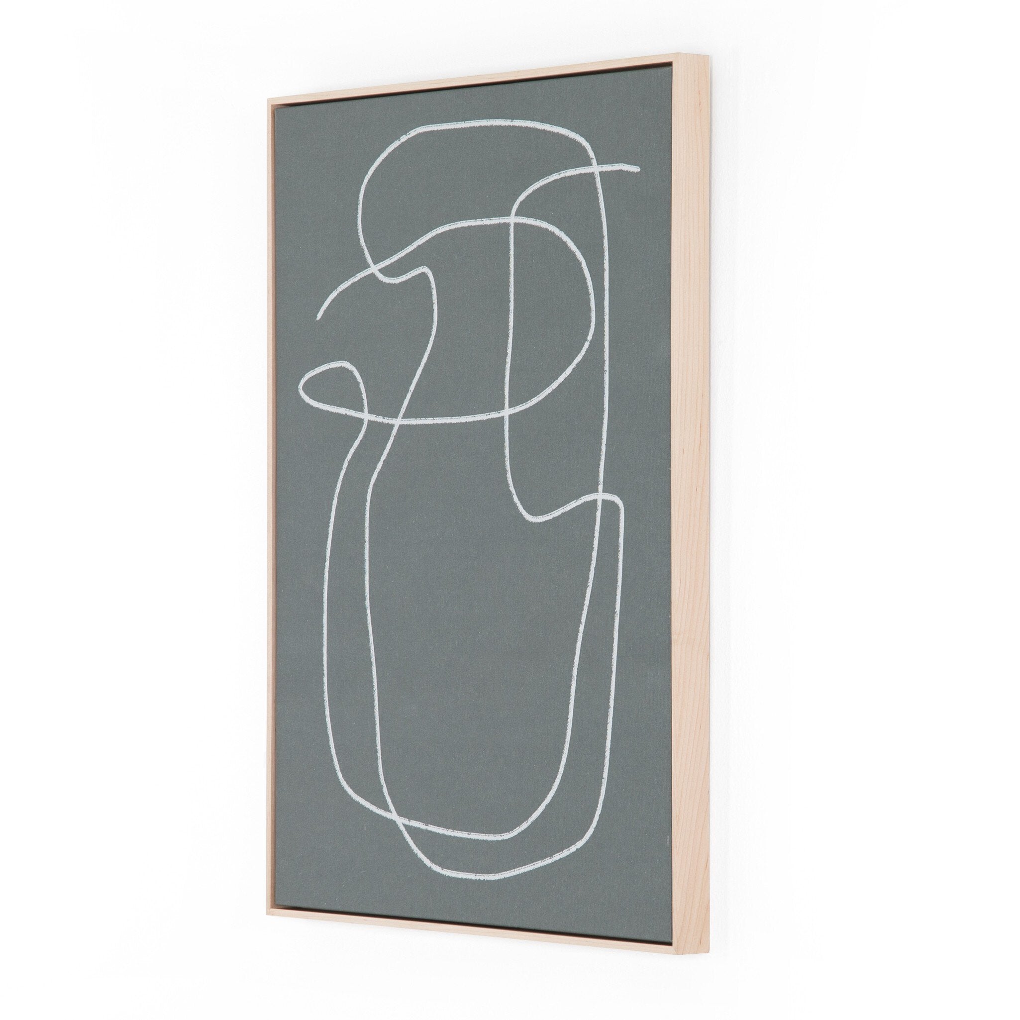 Line Abstract 2 by Dan Hobday - Natural Maple Floater
