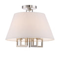 Libby Langdon Westwood 16'' Polished Nickel Semi Flush Mount