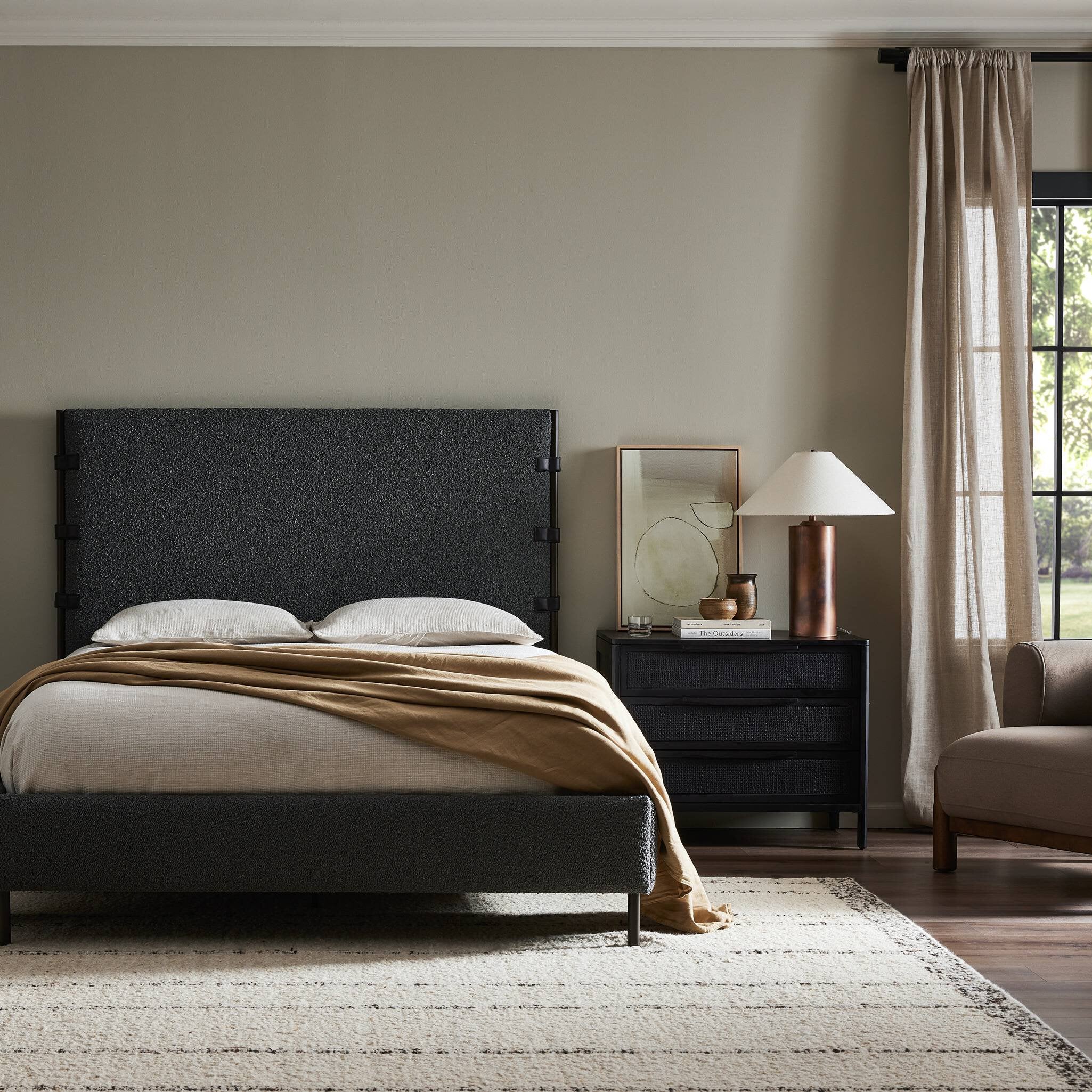 Anderson Bed - Knoll Charcoal | King