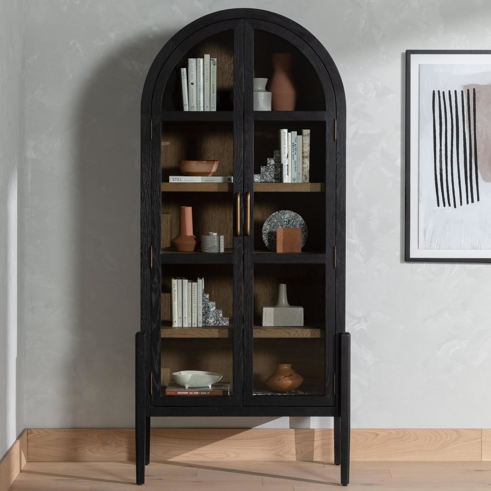 Tolle Cabinet - Drifted Matte Black Veneer