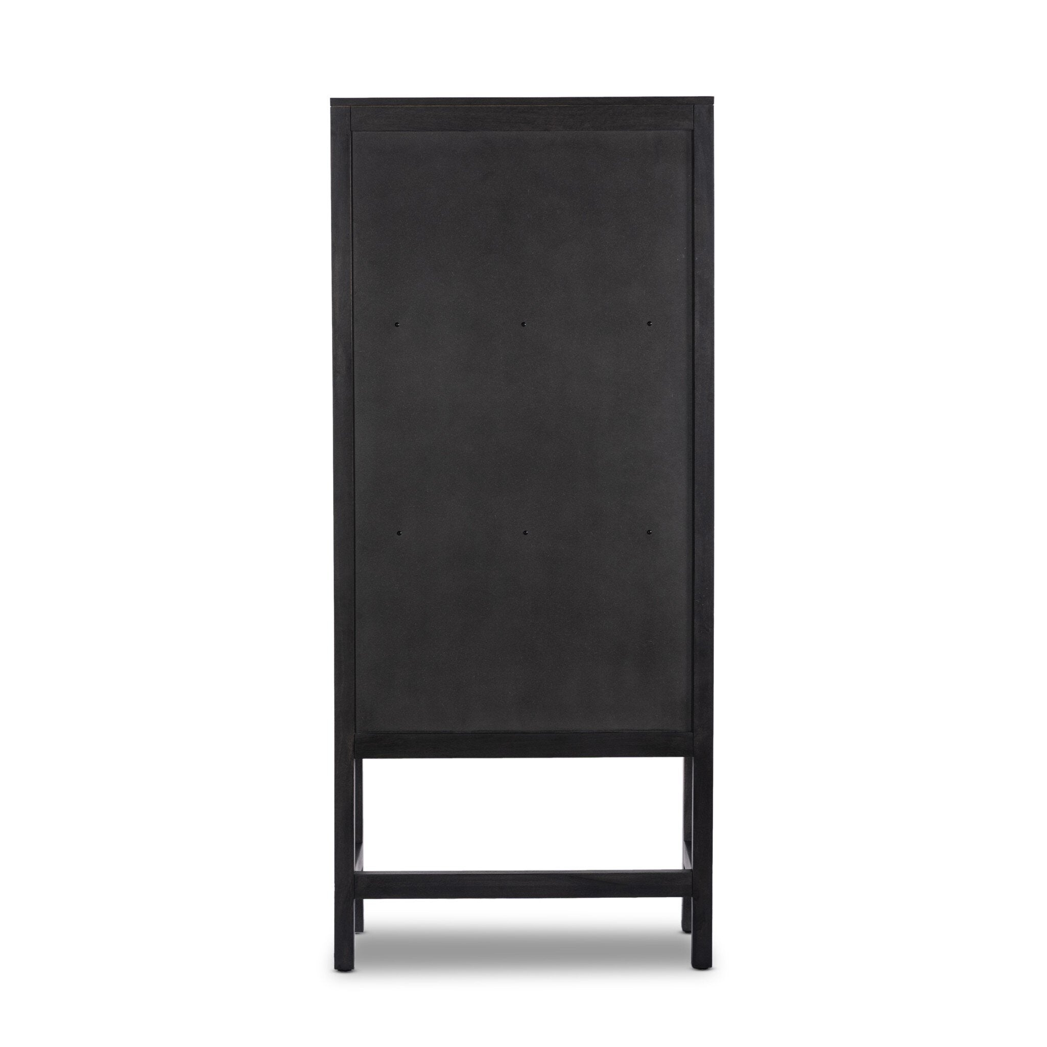 Caprice Narrow Cabinet - Black Wash Mango