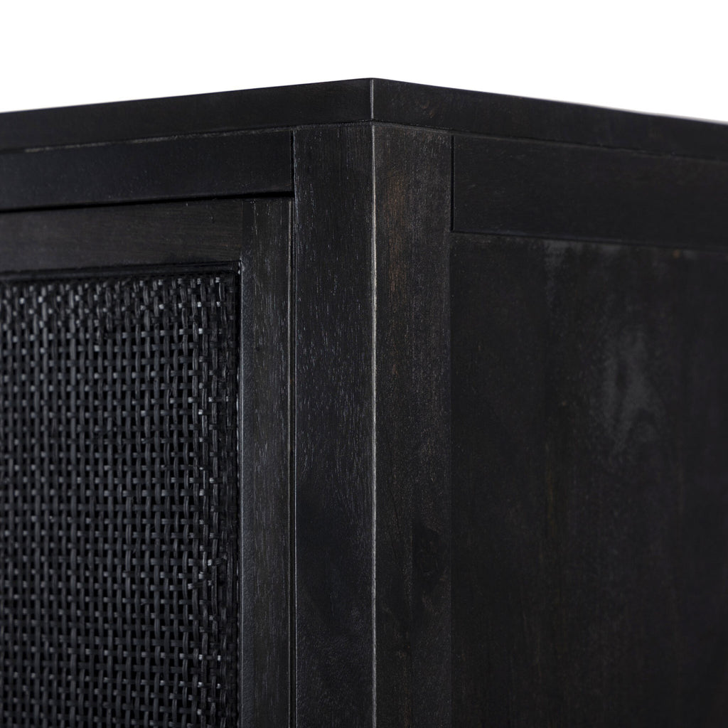 Caprice Narrow Cabinet - Black Wash Mango
