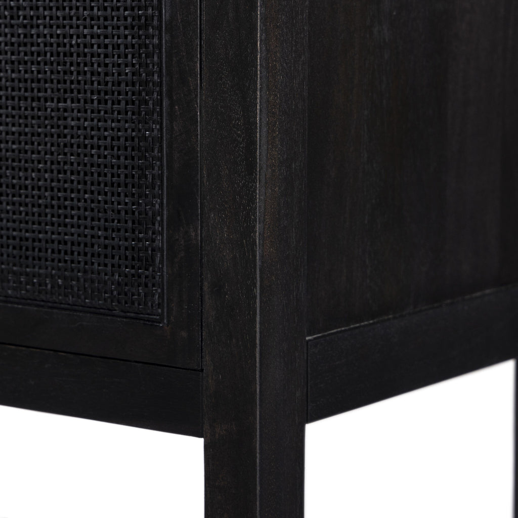 Caprice Narrow Cabinet - Black Wash Mango