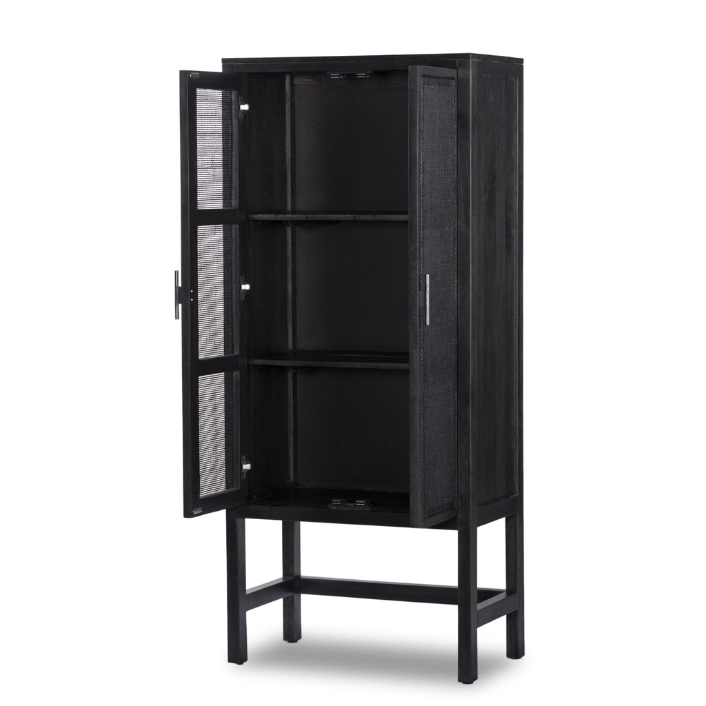 Caprice Narrow Cabinet - Black Wash Mango