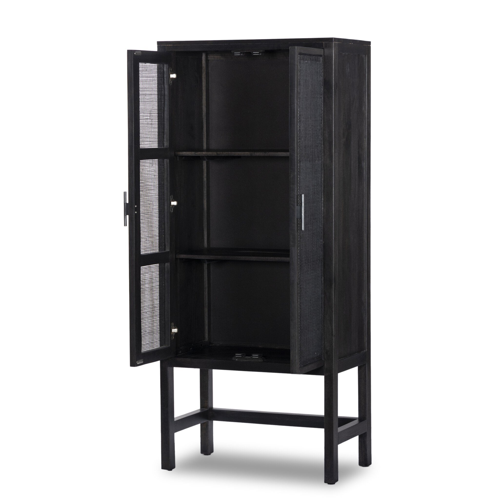 Caprice Narrow Cabinet - Black Wash Mango