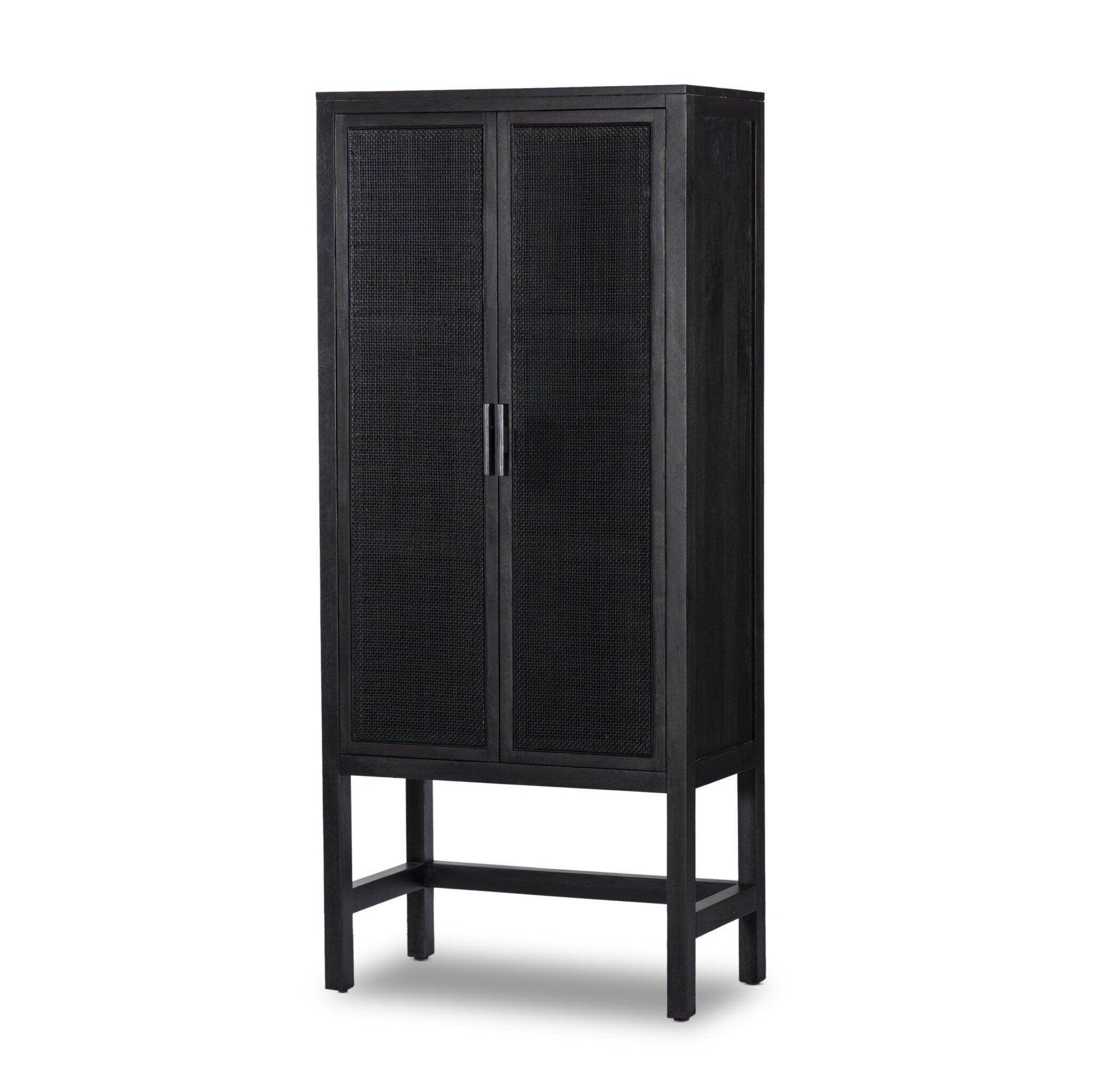 Caprice Narrow Cabinet - Black Wash Mango