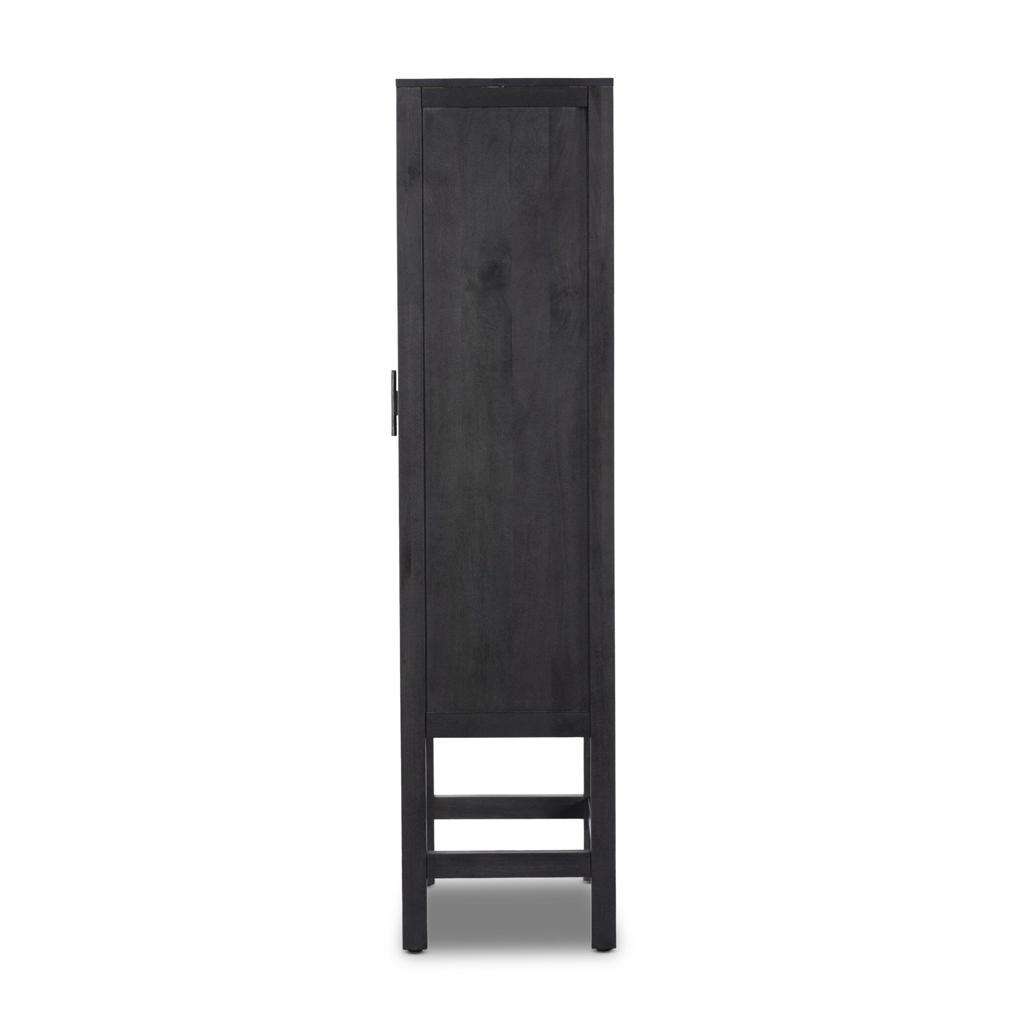 Caprice Narrow Cabinet - Black Wash Mango