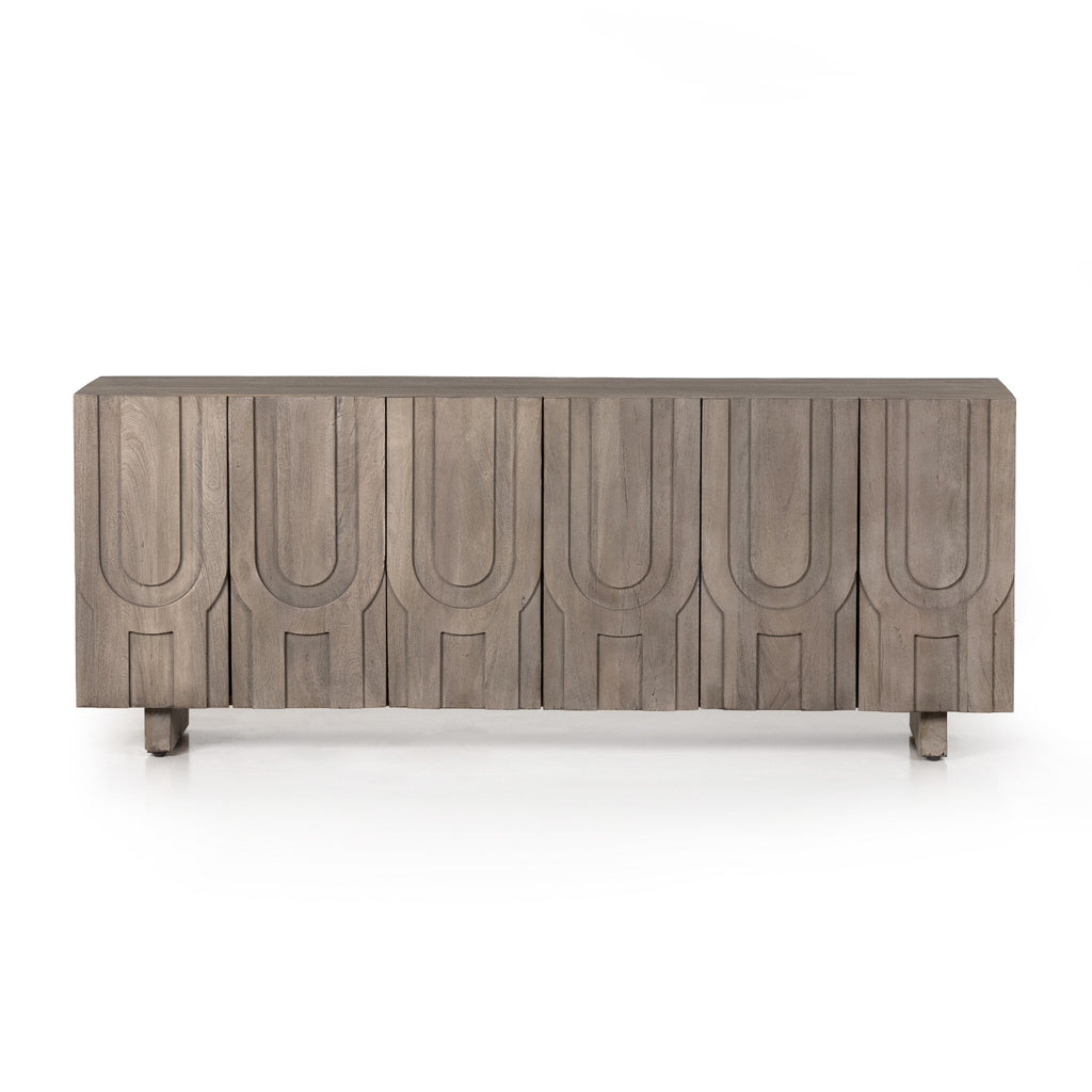 Rivka Media Console - Aged Grey