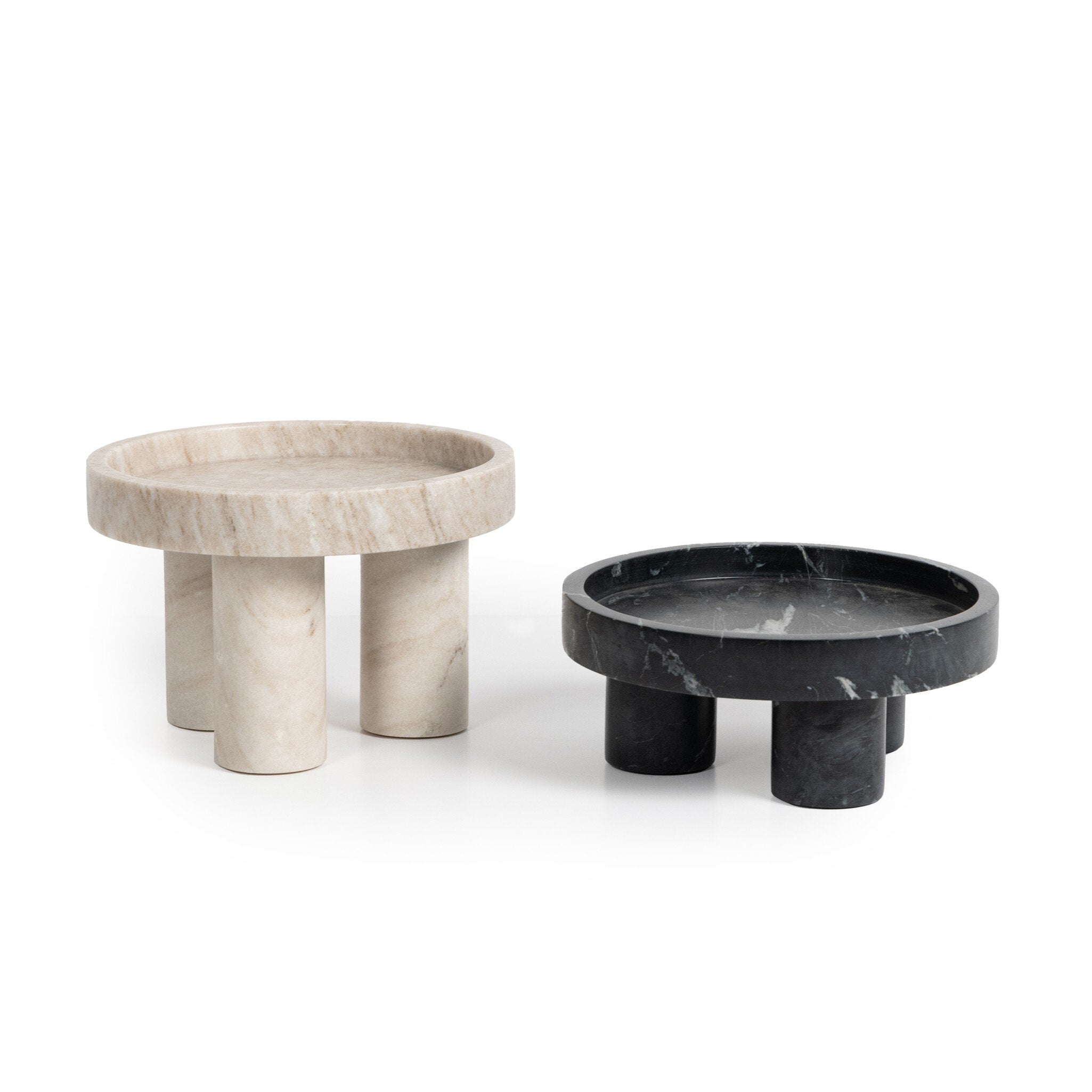 Kanto Bowls, Set Of 2 - Black Marble