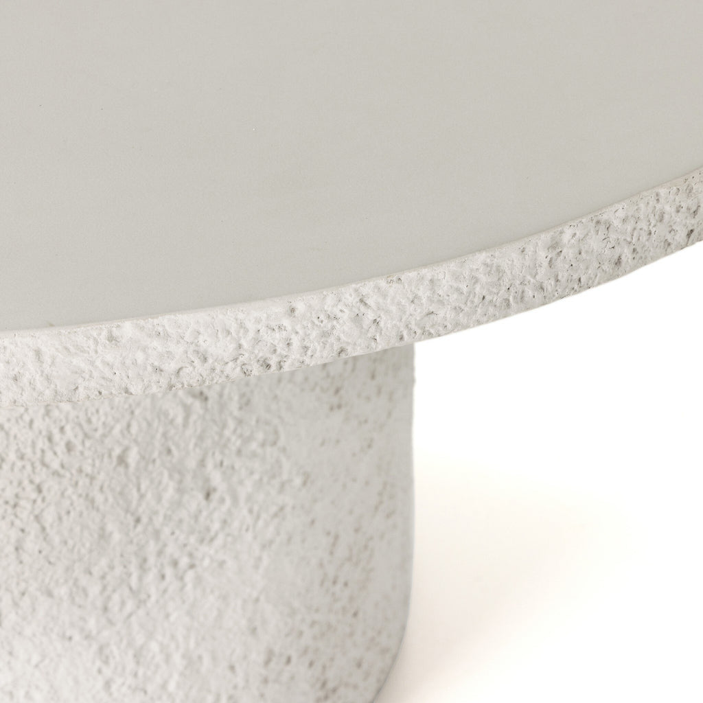 Otero Outdoor Round Dining Table - Matte Stone