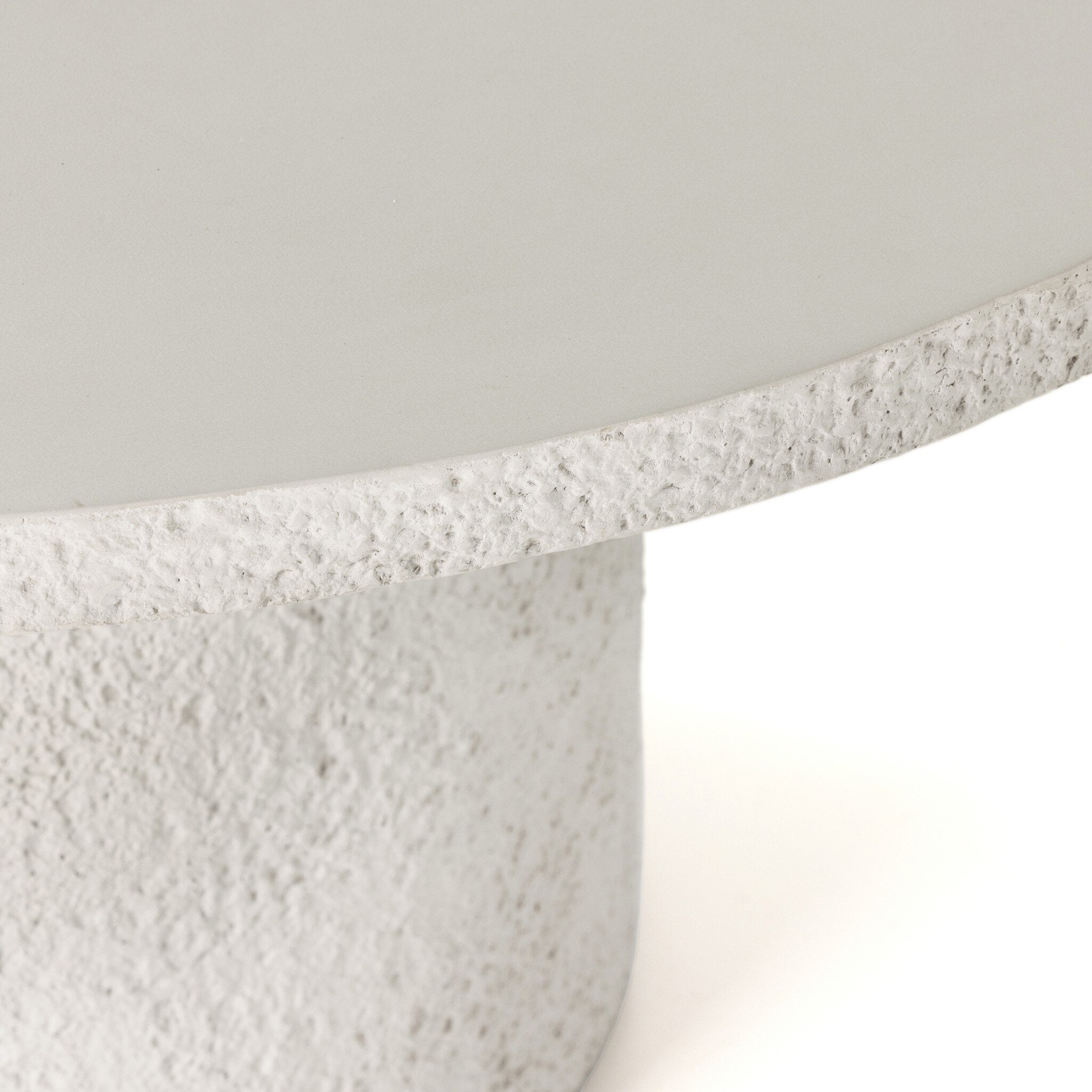 Otero Outdoor Round Dining Table - Matte Stone