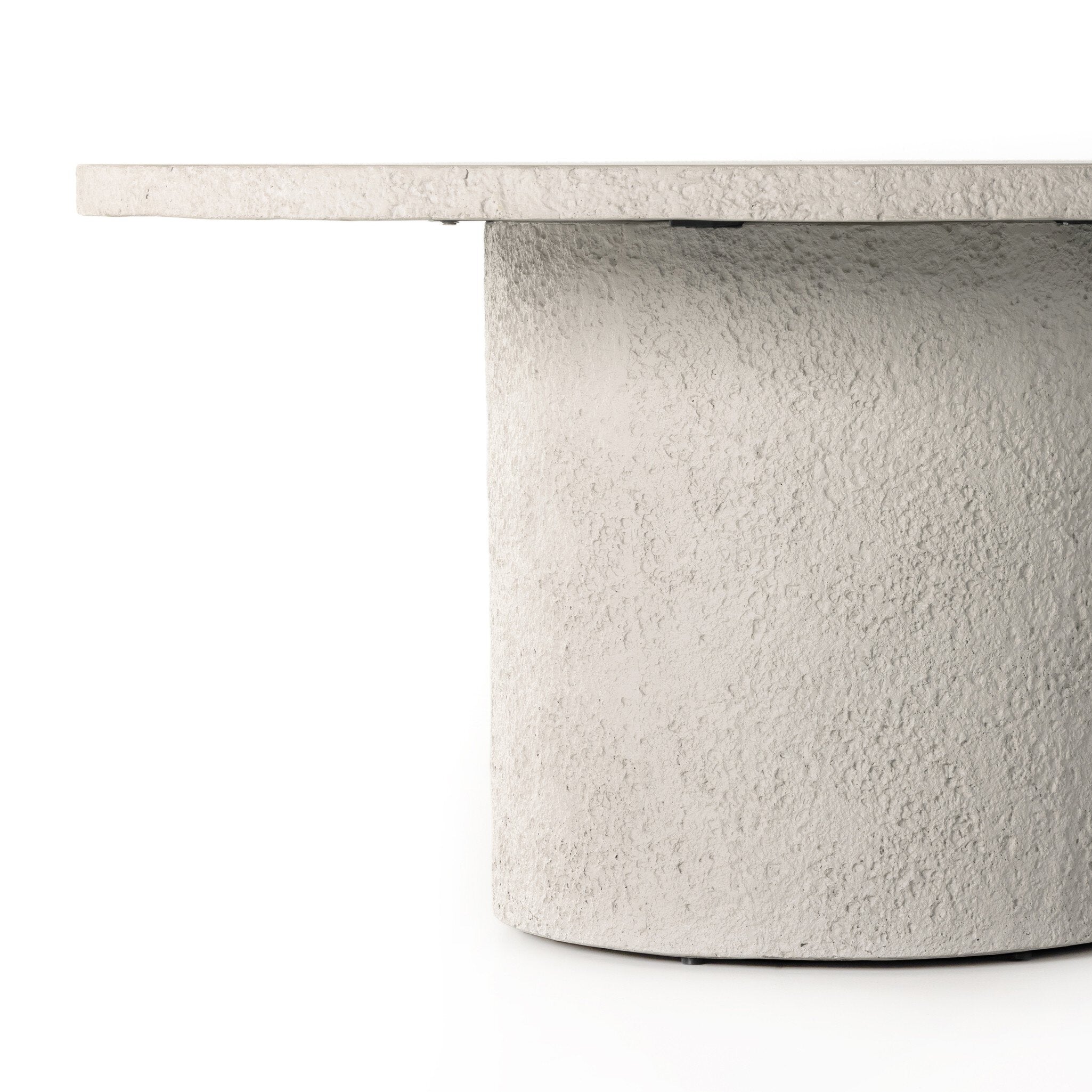 Otero Outdoor Round Dining Table - Matte Stone